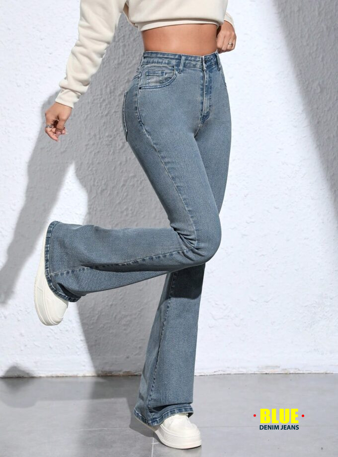 Jeanoix Women's Flare Jeans with Side Pockets