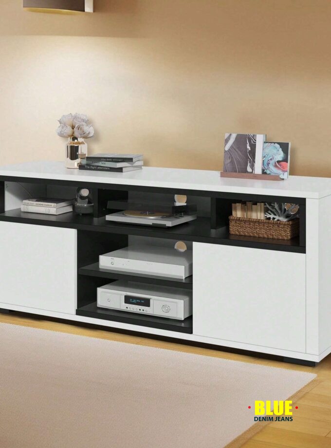 LocalLED TV Stand Cabinet For Up To 60 Inch Modern High Gloss Entertainment Center TV Media Table For Office And Living Room