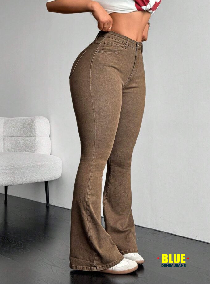 Jeanoix Women's Flare Jeans with Side Pockets