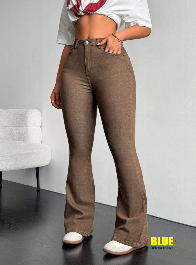 Jeanoix Women's Flare Jeans with Side Pockets