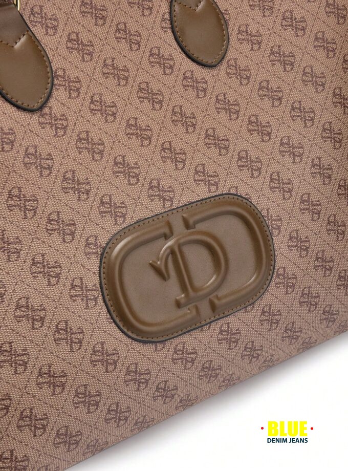 LocalPreference Bag Type 2025 New Fashion Simple Large-Capacity Retro Printing Handbag Popular Hand-Carrying Commuter Ladies Tote Bag