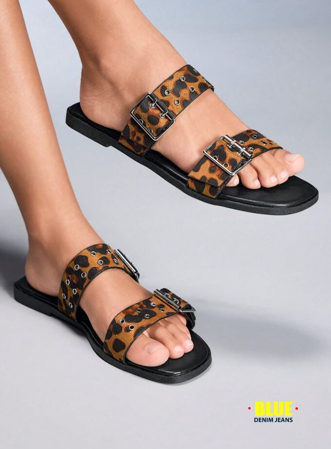 CUCCOO Women's Punk Rock Flat Sandals - Y2K Style, Perfect for Parties