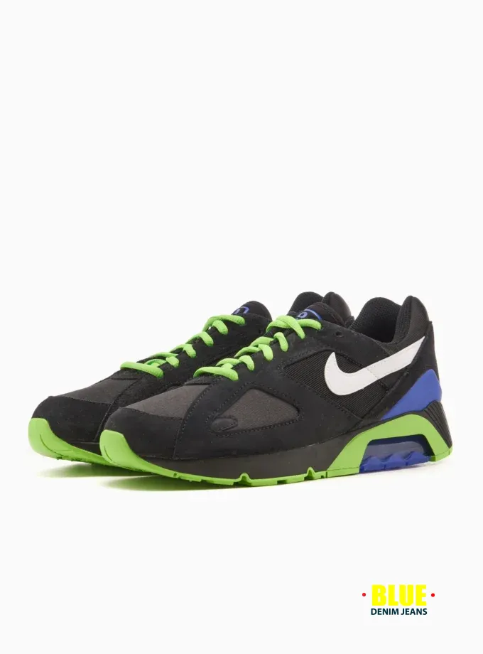 Nike , Air 180, FZ3058-001, BLACK/WHITE-ACTION GREEN VIOLET 9.5