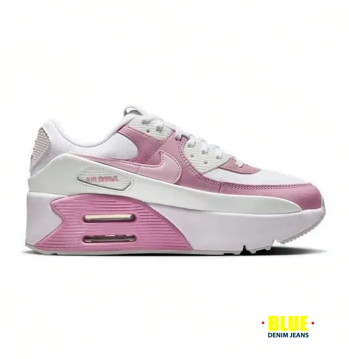 Nike Air Max 90 Women's White & Pink Cushioned Sneakers FD4328-110