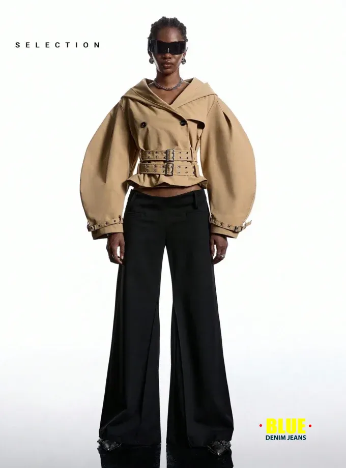 Lysmo Women's Oversized Cargo Bomber Jacket - Fall Fashion Streetwear