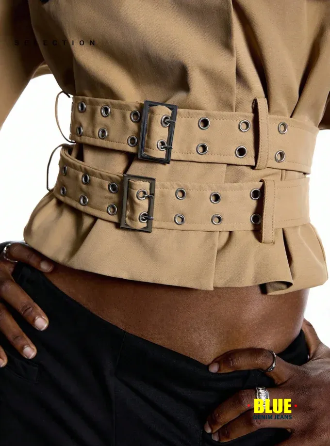 Lysmo Women's Oversized Cargo Bomber Jacket - Fall Fashion Streetwear