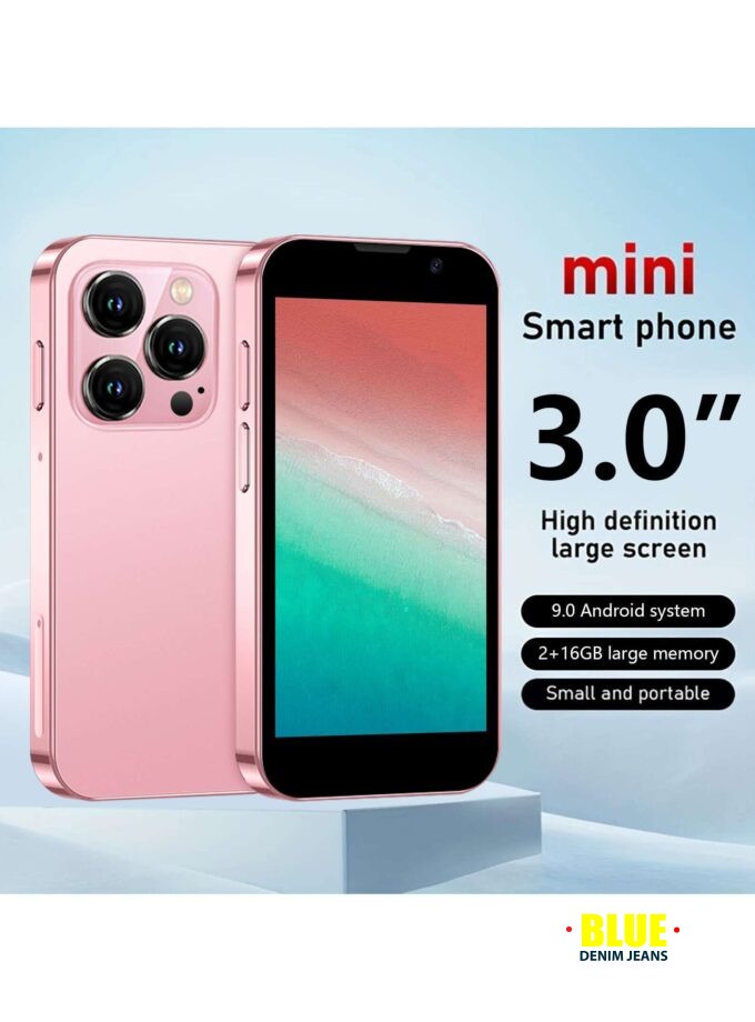 Compact Pink SOYES Smartphone - 3" Screen, 5 MP Camera || SOYES 3" Pink Wi Fi Phone - New, Media Tek CPU, 88 Hz Refresh Rate