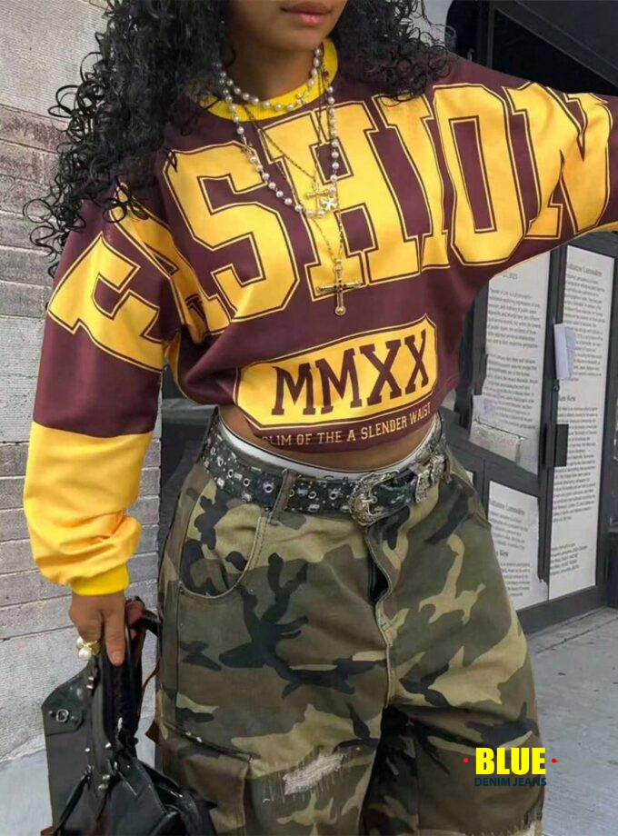 Rovax Women's V-Neck Letter Print Summer Tee