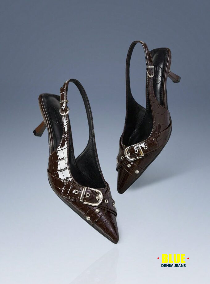 CUCCOO Women's Y2K Punk High Heel Motorcycle Pumps for Parties