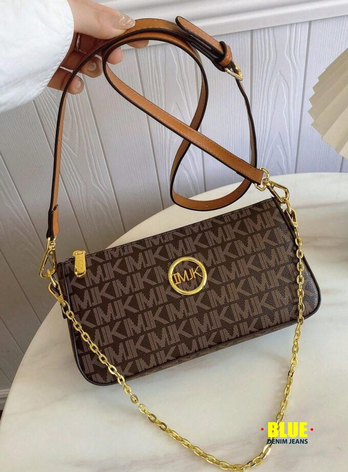 Local1pc Women's Multicolor Patchwork Square Shoulder Bag, Adjustable Strap, Letter & Chain Decor, Crossbody Bag, New Design