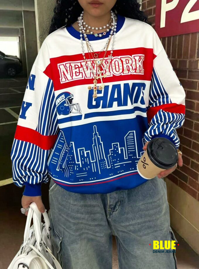 Rovax Women's Creative Pattern Crew Neck Sweatshirt