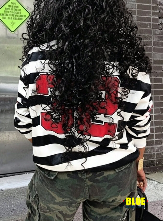 Rovax Women's Printed Crew Neck Sweatshirt