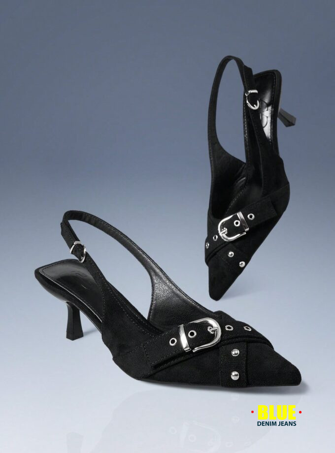 CUCCOO Women's Y2K Punk High Heel Motorcycle Pumps for Parties