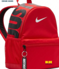 Nike Brasilia Mini Backpack in Red with Just Do It Branding