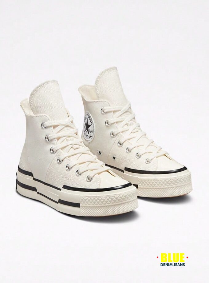 LocalConverse Officially Licensed Chuck 70 Plus Women Black/White High-Top Stylish Classical Shoes Sports Casual Outdoor Leisure Sneakers Supplies For Friends Birthday Parents Ceremony Anniversary Couple Gifts