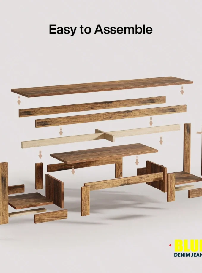 LocalTribesigns 63-Inch TV Stand For 55/60/65-Inch TVs, Farmhouse Entertainment Center With Open Storage Shelves, Rustic Brown Television Console For Living Room, Bedroom