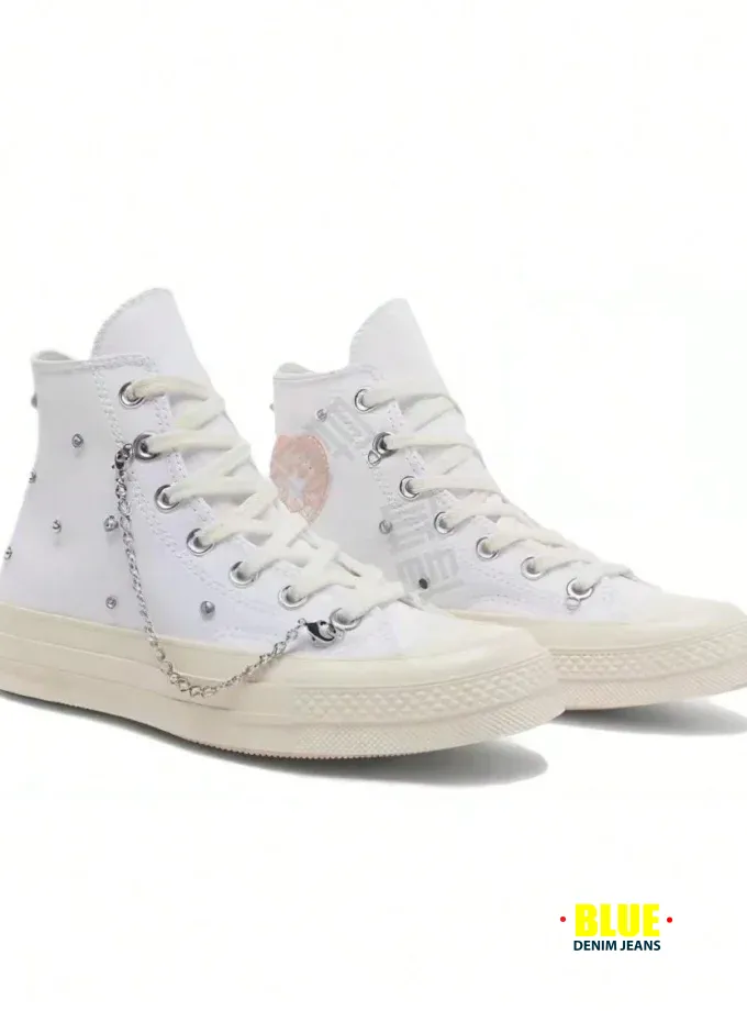 Converse 1970s Comfortable Minimalist Durable High-Top Canvas Sneakers, Unisex, White