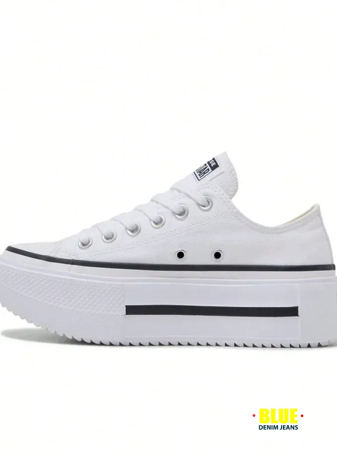 Converse Women's Chuck Taylor SEASONAL Canvas Low Top Thick Sole Sneakers A15491C