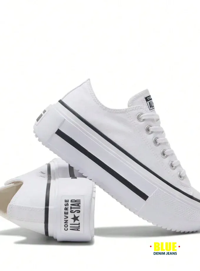 Converse Women's Chuck Taylor SEASONAL Canvas Low Top Thick Sole Sneakers A15491C