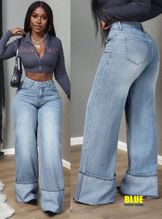 Slaydiva Women Front Button Pocket Simple Jeans, Casual Everyday Wear