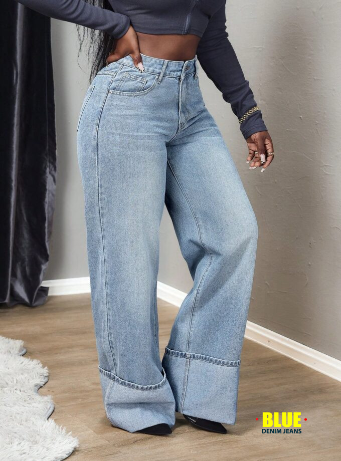 Slaydiva Women Front Button Pocket Simple Jeans, Casual Everyday Wear