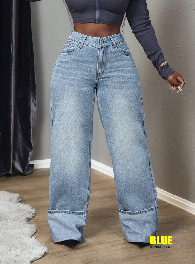 Slaydiva Women Front Button Pocket Simple Jeans, Casual Everyday Wear