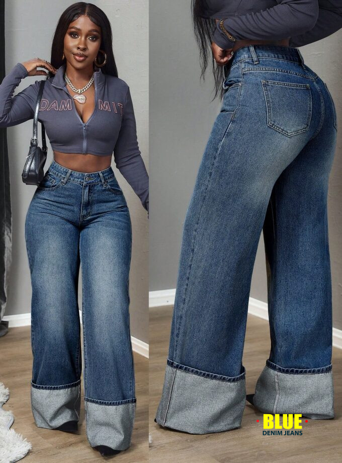 Slaydiva Women Front Button Pocket Simple Jeans, Casual Everyday Wear